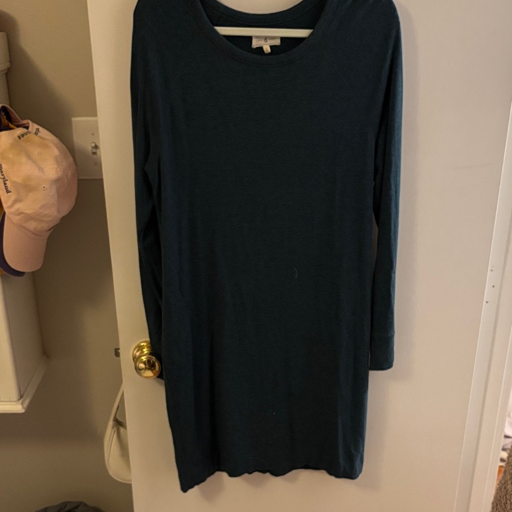 Lou & Grey Dark Teal Long Sleeve Dress